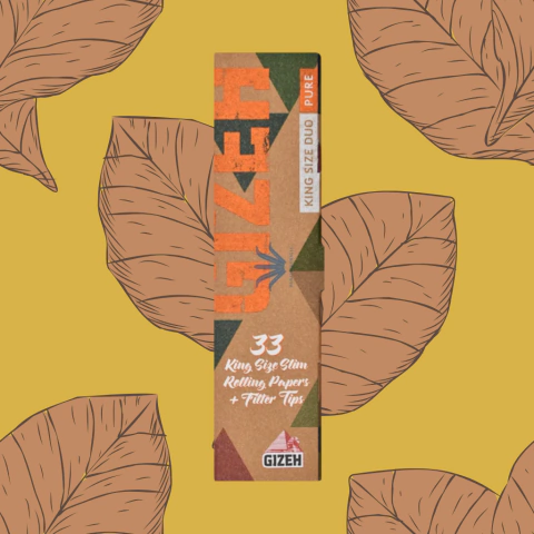 Papel GIZEH King Size Duo Pure x25LIB + TIPS