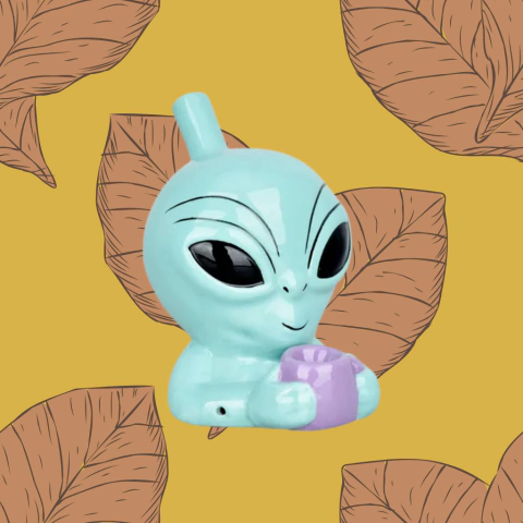 Pipa ceramica Alien - comprar online