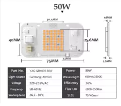 S1300 PRO - Luminaria led cob samsung 300 w (UN COOLER INTEGRADO) - JG LED