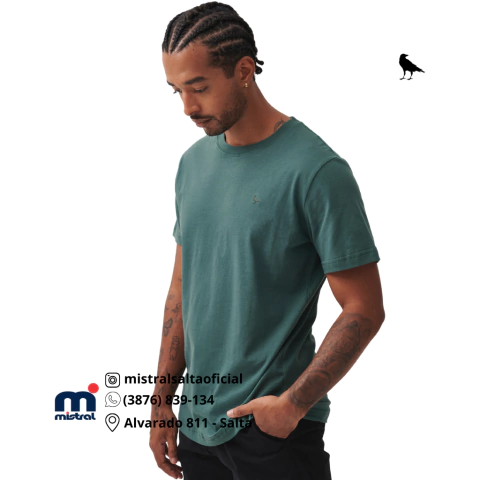 Remera Levit Verde Crow - comprar online
