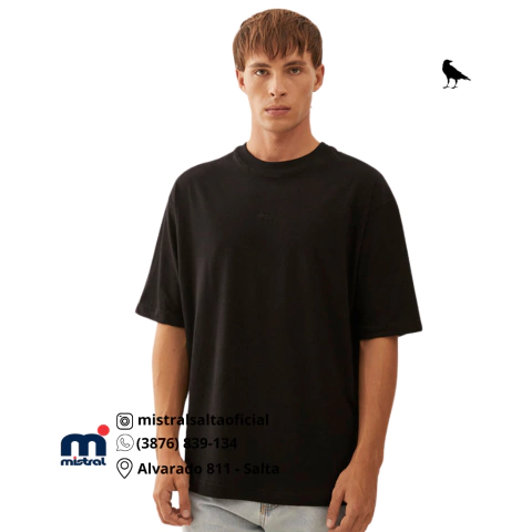 Remera Modern bordada Negro Crow - comprar online