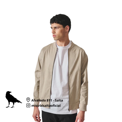 Campera Bomber Gabardina Beige Crow - comprar online