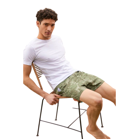 Short de baño Printed Verde Crow - comprar online