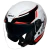 CAPACETE ABERTO HELT CITY COM ÓCULOS INTERNO BRANCO