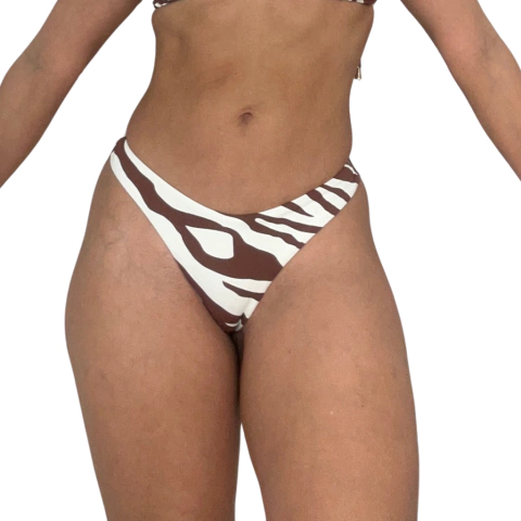 Calcinha Fio duplo Zebra Marrom - comprar online