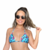 Cortininha Animal print Azul - comprar online