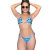 Calcinha Empina bumbum fio animal print Azul - loja online