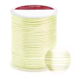 CORDÃO DE CETIM RABO DE RATO 2MM COM 50MTS COR 163 AMARELO CLARO - comprar online