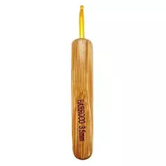 AGULHA DE CROCHÊ CABO DE BAMBU BARROCO CÍRCULO 13,5CM - N° 3,5