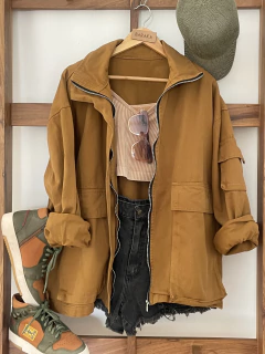 Bohemia Camel (de jean, cargo, oversize, con cierre) - Baraka