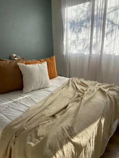Pie de cama de gasa arena- 2,20 x 1,60 - comprar online