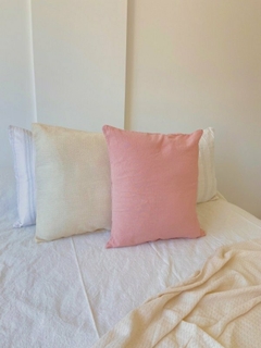 Funda de almohadón de Tussor color rosa - 50 x 50