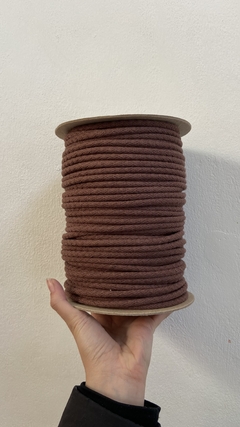 Soga de algodón con relleno, 7 mm marron oscuro - comprar online