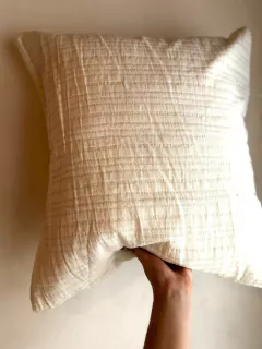 Funda de Almohadón - bi trama blanca 50x50