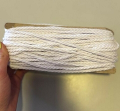 cordon trenzado de algodon blanco 25mts - comprar online