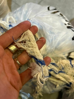 Bolsón de estopa Handira sin ovillar para BORLAS crudo con azul: 2 kg - comprar online