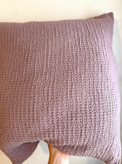 Funda de almohadón WAFFLE rosa 50 x 50 - en internet