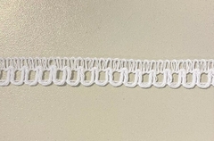 Puntilla picot de algodon 12 mm BLANCO x10 mts