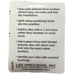 Kit De Buchas De Troca Rápida Para Prensas Lee Breech Lock na internet