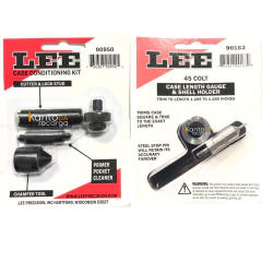 Kit Lee Case Trimmer 45 Colt Haste Suporte Cortar Estojo