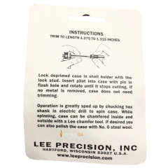 Kit Lee Case Trimmer 32-20 Haste Suporte Cortar Estojo - comprar online
