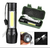MINI LINTERNA METAL 911 RECARGABLE CON ZOOM