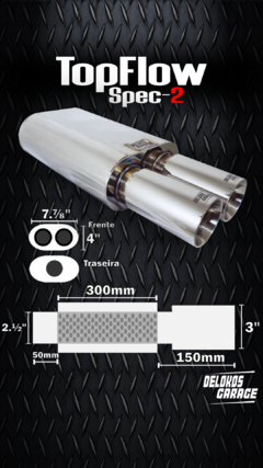 Abafador Inox TopFlow Spec-2 Delokos Garage - loja online