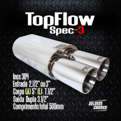 Abafador Inox TopFlow Spec-3 Delokos Garage
