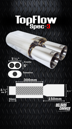 Abafador Inox TopFlow Spec-3 Delokos Garage - loja online