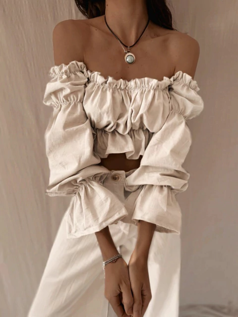Ss25 | the Dijon cotton top - tienda online