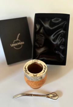 COMBO RELAGO ALGARROBO (mate personalizado + bombilla + caja de regalo) - comprar online
