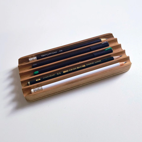 PORTA LÁPIS E CANETA DE MESA EM MADEIRA / ORGANIZADORES PARA ESCRITÓRIO