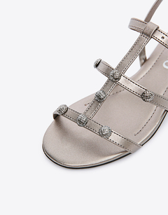 SANDALIA SINTETICA TACO BAJO C/TIRAS Y PULSERA VIAMO (MORET) - comprar online