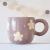 Taza flores lila
