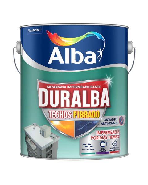 DURALBA TECHO FIBR. BLANCO X 10 L