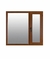 Ventana Sureña PVC Nogal 1.20 x 1.10 Der.