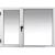 Ventana Sureña Moderna Blanco 1.20 x 1.10 Izq.