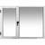 Ventana Sureña Moderna Blanco 1.80 x 1.50 Der.