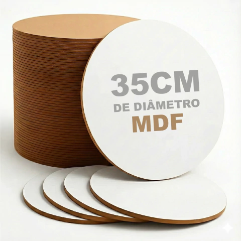 Cake Board MDF Branco 3mm | 35cm Liso