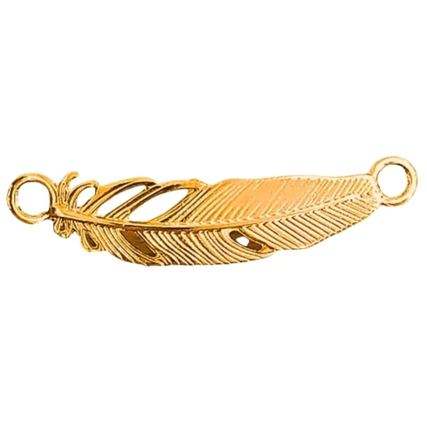 Pingente Pena 10*45mm | Zamac