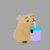 Aplique Acrílico Capivara com Milk Shake - MAITE PEDRARIAS E ARTESANATO