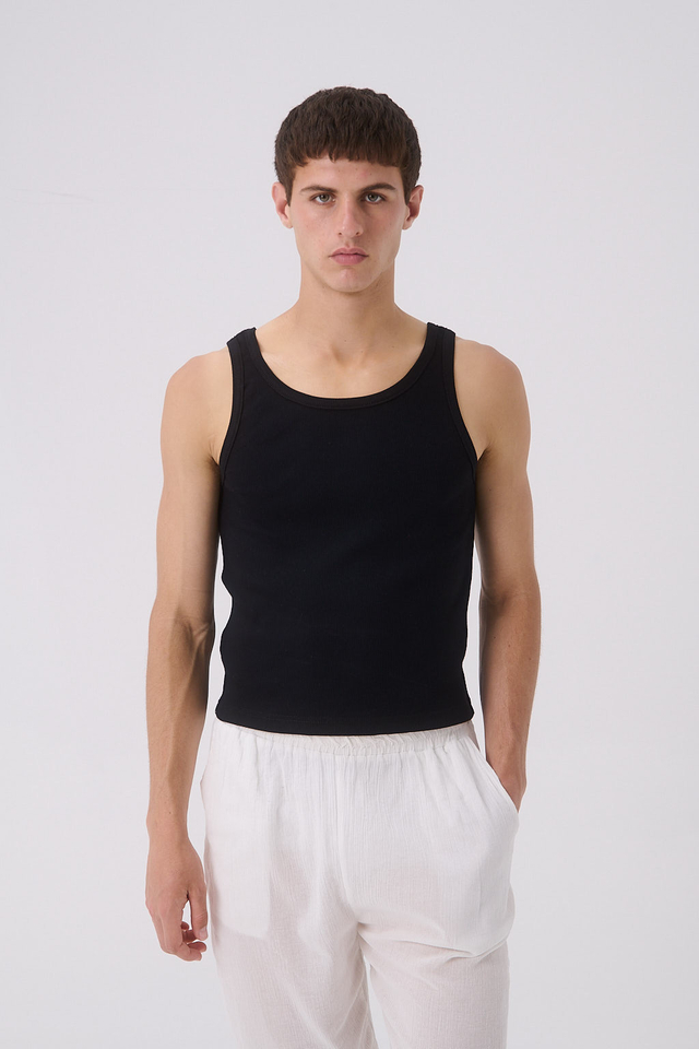Musculosa Morley Cropped Negro thumbnail 2