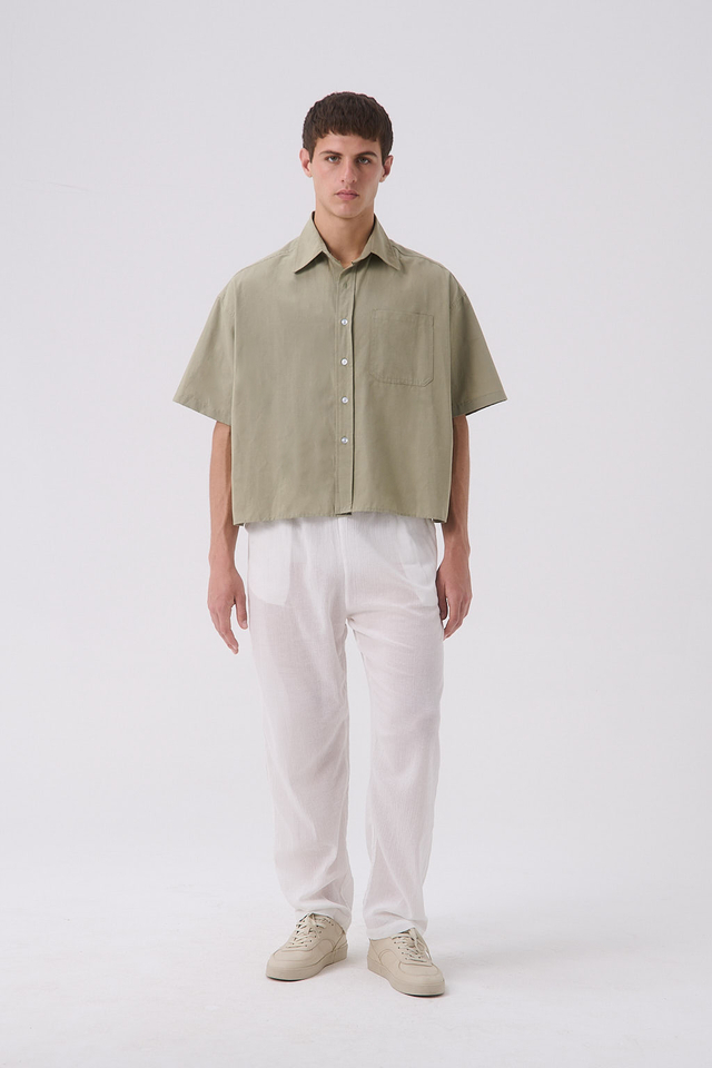 Camisa Work Cropped Pistacchio thumbnail 2
