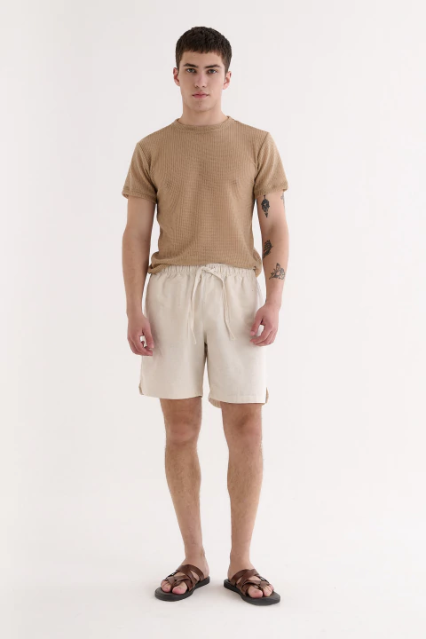 Bermuda Lino Natural - comprar online