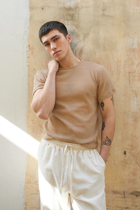 Remera Tejida Tostado - comprar online