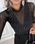 Body tule Ingrid , com strass