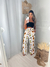 Calça pantalona Jade cor branca com estampas