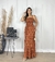 Vestido Eloá marrom estampado - comprar online