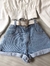 SHORTS MOM COM CINTO BRANCO