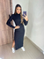 Vestido midi canelado